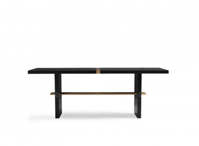 Table à manger Table de salle à manger Table Salle à manger Bois Noir Mobilier de salle à manger