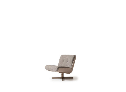 Fauteuil pivotant en tissu fauteuil place unique gris Salon Fauteuil Club