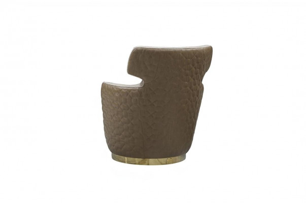 Fauteuil à ailes Fauteuil en tissu Siège individuel Beige Fauteuil de club Moderne