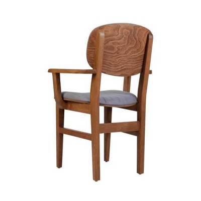 Gris Marron Chaise en bois Design Chaises de luxe Chaise avec accoudoirs Salle à manger