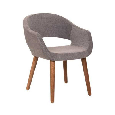 Chaise de salle à manger grise Chaise de salon Accoudoirs Chaises Designer Bois