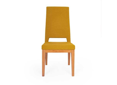 Chaise de salle à manger jaune Salon Fauteuil simple Pieds en bois Chaises modernes Chaise