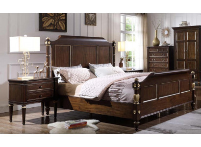 Chambre à coucher Ensemble Lit 2x Tables de chevet Luxe neuf 3 pièces Design Moderne Bois