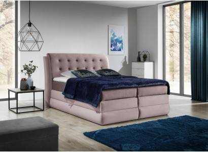 Conception de lit double design Box Spring Bed Hôtel Chambre à coucher moderne Meubles Chesterfield