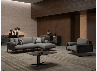 Canapé rembourré moderne en forme de L Meubles rembourrés Salon Fauteuil de luxe neuf Table basse