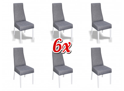 Groupe Ensemble Vivre Véritable Salle à manger en bois Velours Textile Chaise 6x chaises