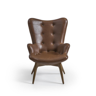Fauteuil marron Luxe Meubles rembourrés Salon nouvel Ameublement Design Moderne