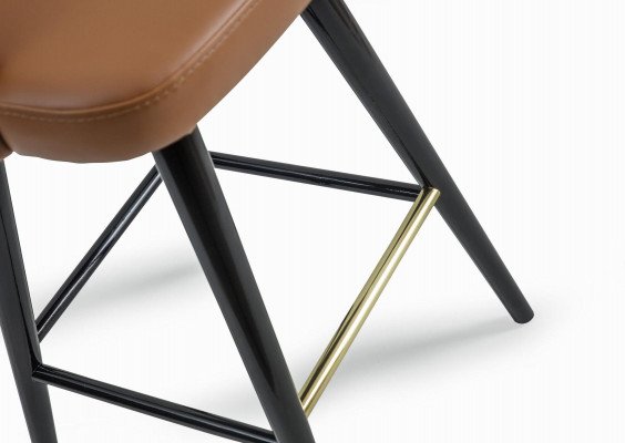 Tabouret de bar Chesterfield de luxe en marron Chaise tabouret de bar Mobilier moderne neuf