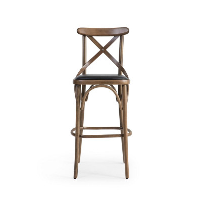 Tabouret de bar design, chaise moderne en bois, chaise de salle à manger, mobilier.
