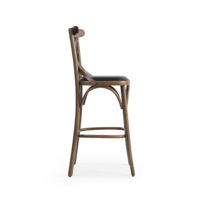 Tabouret de bar design, chaise moderne en bois, chaise de salle à manger, mobilier.