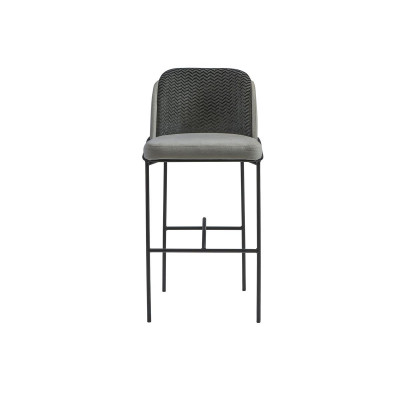 Salle à manger Tabouret de bar Conception Chaises de bar Chaise rembourrée Gris moderne