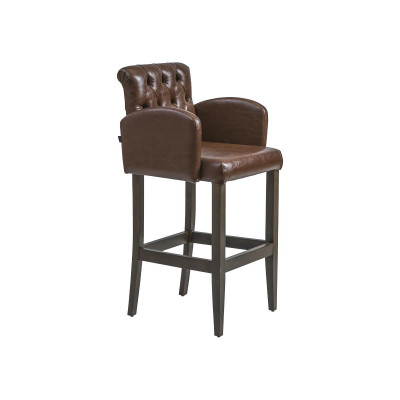 Tabouret de bar moderne en bois Chaise Tabouret de bar Chaise de salle à manger Meubles de luxe