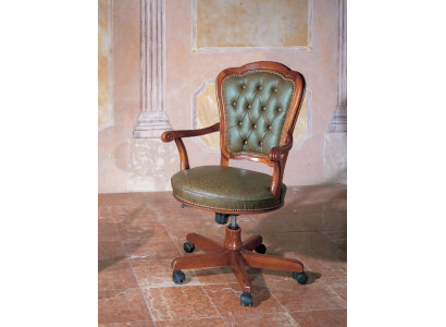 Chaise de bureau fauteuil pivotant Chesterfield fauteuil de direction fauteuil en cuir italien inclinable