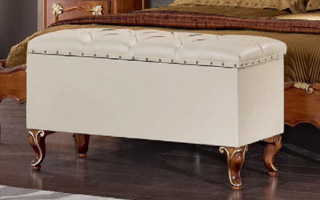 Tabouret Design Bois Meubles Italiens Salon de Luxe Pouf Style Elisa nouveau