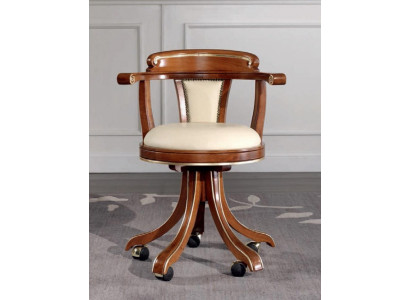 Chaise de bureau de bureau en bois de style de maison de campagne en bois Tournez la nouvelle chaise de meubles blanche de bureau d'étude.