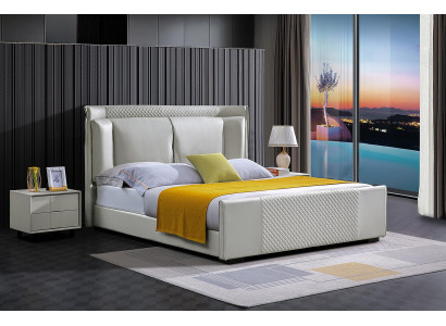 Lit Ensemble de chambre à coucher Design Mobilier Lits de luxe 2x Table de chevet Cadre de lit 3 pièces