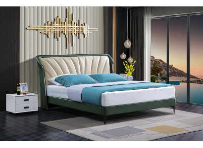 Cadre de lit Tissu Mobilier Luxe Lits Modernes Lit Textile Chambre à coucher Design Nouveau