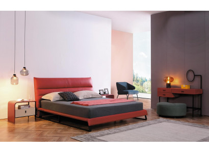 Conception de rembourrage de lit, lits doubles décoratifs luxueux Hôtel Dormir Chambre en cuir