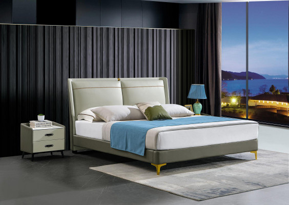 Lit double Mobilier de luxe Lits Chambre Lit double Beige Hôtel