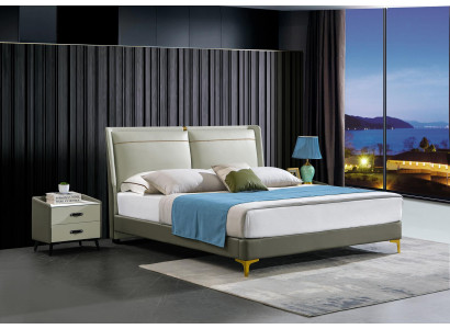 Lit double Mobilier de luxe Lits Chambre Lit double Beige Hôtel
