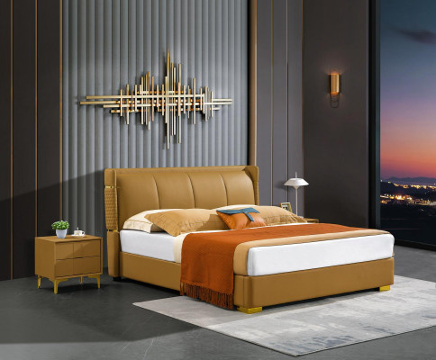 Lit double Mobilier orange Lits Chambre Lit double Beige Hôtel