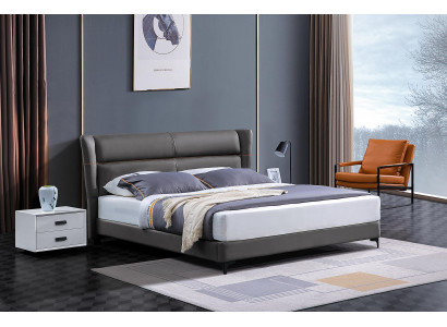Lit de luxe Lit en cuir Lit rembourré Base de lit Chambre double Lit de mariage Lits
