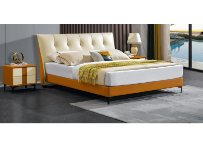 Lit de luxe en tissu pour hôtel double 180x200 de design et de décoration.