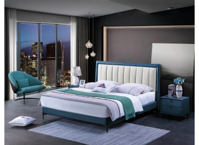 Conception de rembourrage de lit en cuir de luxe pour hôtel double de mariage lits en bois décoratifs sommeil