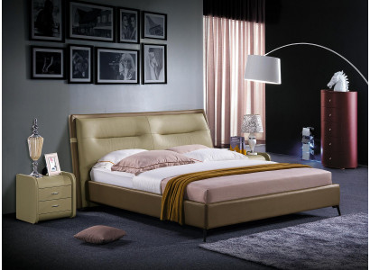 Lit double Chambre Lits Meubles de luxe Lit double Mobilier d'hôtel Brun