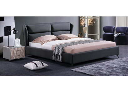 Design Lit Chambre Lits de Luxe Textile Hôtel Rembourrage 180x200 cm Tissu Ameublement