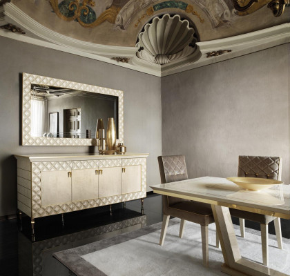 Salle à manger + 6 chaises + commode Miroir 2x Vitrine Table à manger 11 pièces. Ensemble suite