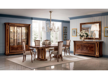Vitrine de salle à manger complète Table 6x chaises Commode Miroir Ensemble Suite