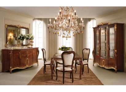 arredoclassic™ Meubles de classe de luxe Vitrine de salle à manger Table Commode 8pcs.