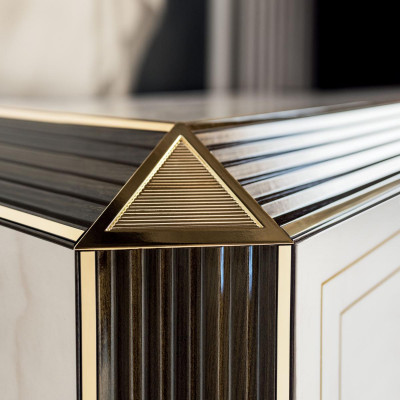 Lit Table de chevet Armoire 7 pièces. Ensemble de chambre à coucher Design Chambre à coucher de luxe