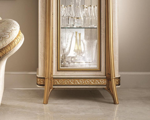 Table à manger Table Meubles Commode Vitrine Ensemble 5 pièces Groupe Design Salle à manger Suite