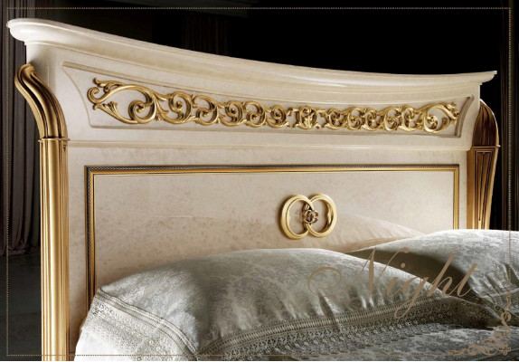 Ensemble de chambre arredoclassic™ Melodia Baroque Rococo Lit Table de chevet 6 pièces.