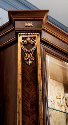 Vitrine de salle à manger complète Table Commode Miroir Ensemble de 4 chaises Suite