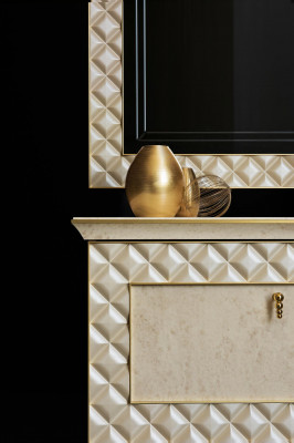 Unité murale vitrine meuble télé armoire buffet baroque style rococo