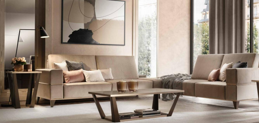 Ensemble de canapés 3-2-1 Design de sièges Canapés Rembourrage 4 pièces Tissu Relax nouveau