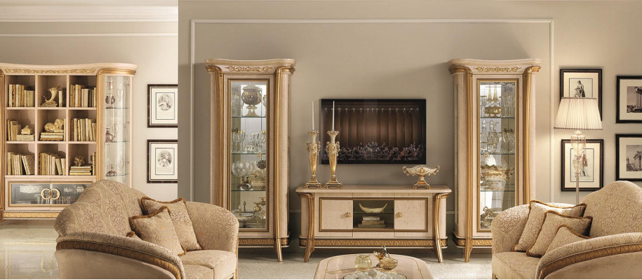 Design Meuble mural Buffet 2x Armoire Meuble télévision Buffet Ensemble de 3 pièces Vitrine