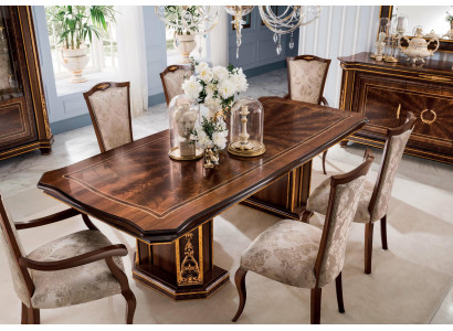Meubles Table + 8x Chaises Ensembles Salle à manger Suite Bois Complet Baroque