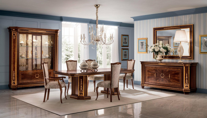 Meubles Table + 8x Chaises Ensembles Salle à manger Suite Bois Complet Baroque
