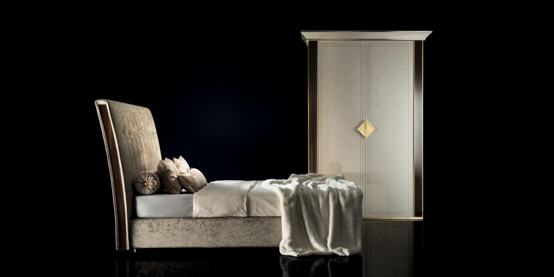Ensemble complet de lit Chambre Armoire Set Lits Armoire arredoclassic 2 pièces
