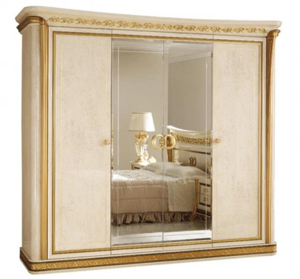 Armoire à vêtements de designer Arredoclassic à finition brillante Meubles de chambre à coucher.