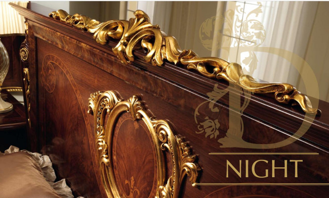 Lit double Lit Bois Design Lits Style Ancien Baroque Rococo 2x Tables de chevet neuves
