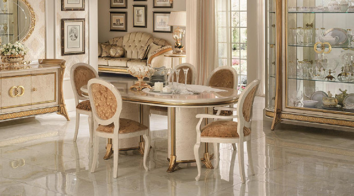 6 chaises + ensemble table cuisine designer baroque rococo classique Art Nouveau