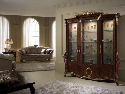 Vitrine 3 portes Armoires Meubles de salon Vitrines Armoires de conception Vitrines Mobilier verre nouveau
