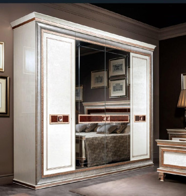 Chambre de designer Armoire Armoire Mobilier en bois Porte-manteau arredoclassic