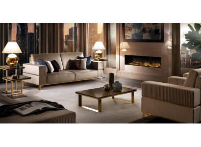 Canapé de designer classique - 3+1 places - En velours - Canapé de luxe
