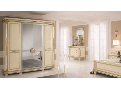 Chambre Armoire 4 portes Placard en bois Armoire Armoire Vêtements placards
